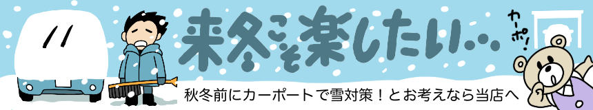早いうちからカーポート！